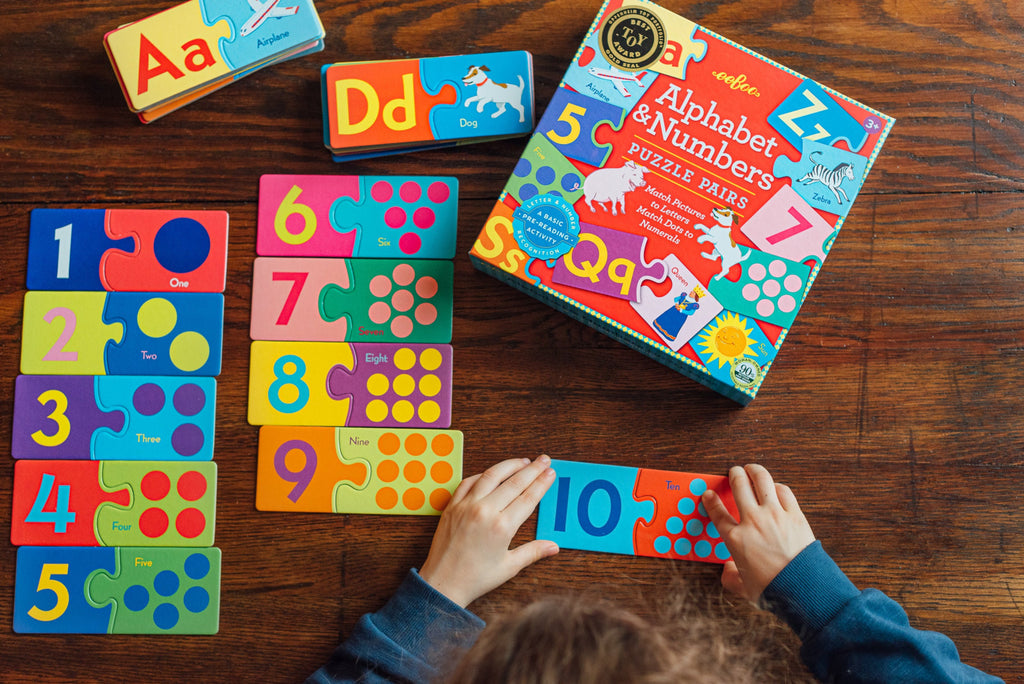 eeBoo: Alphabet & Numbers - Puzzle Pairs Board Game