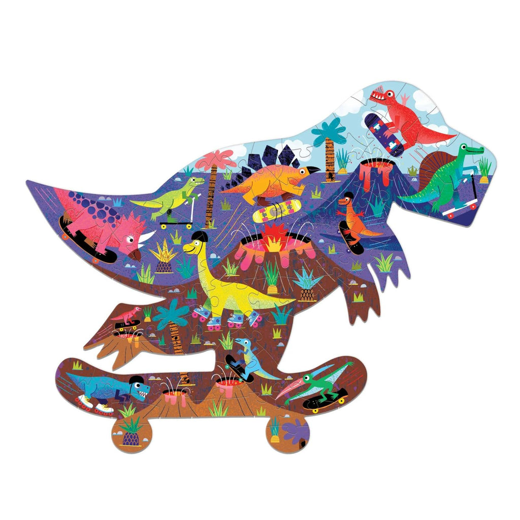 Mudpuppy: Jurassic Skatepark - Shaped Scene Puzzle (75pc Jigsaw) Board Game