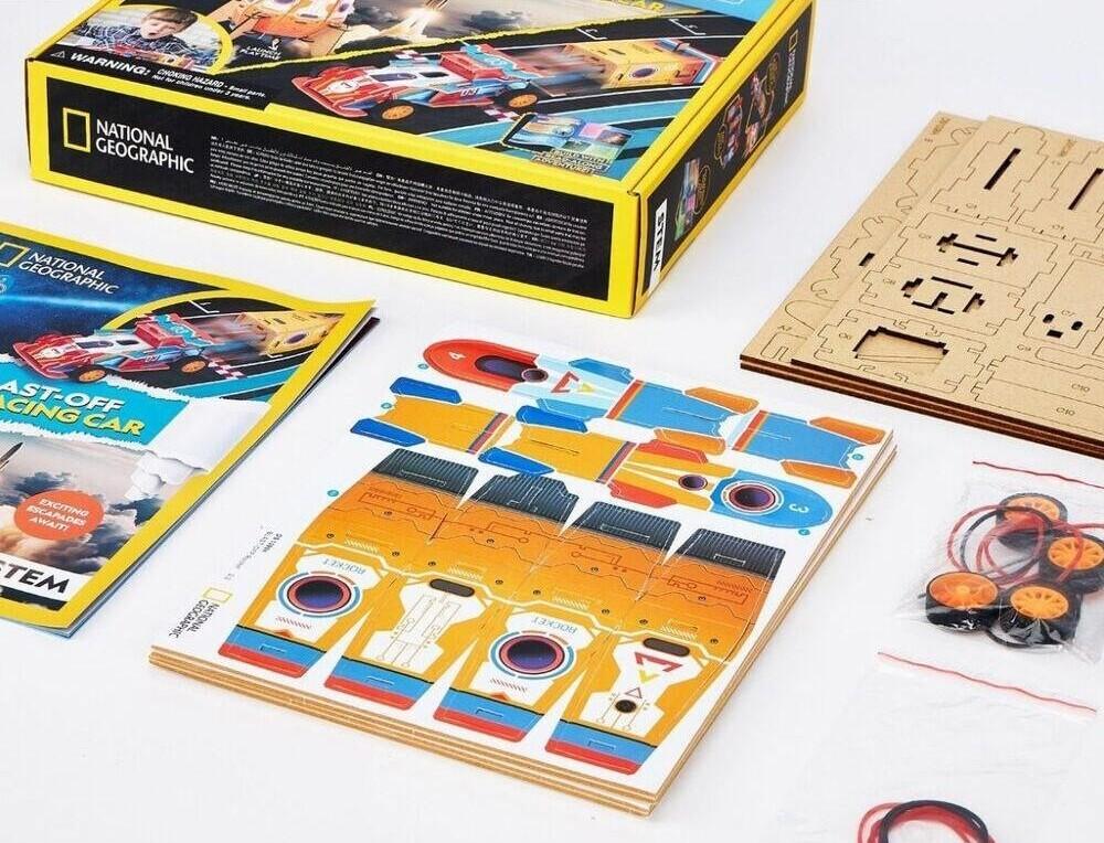 Cubic Fun: 3D Puzzle - 2-in-1 Rocket Racing Car Board Game