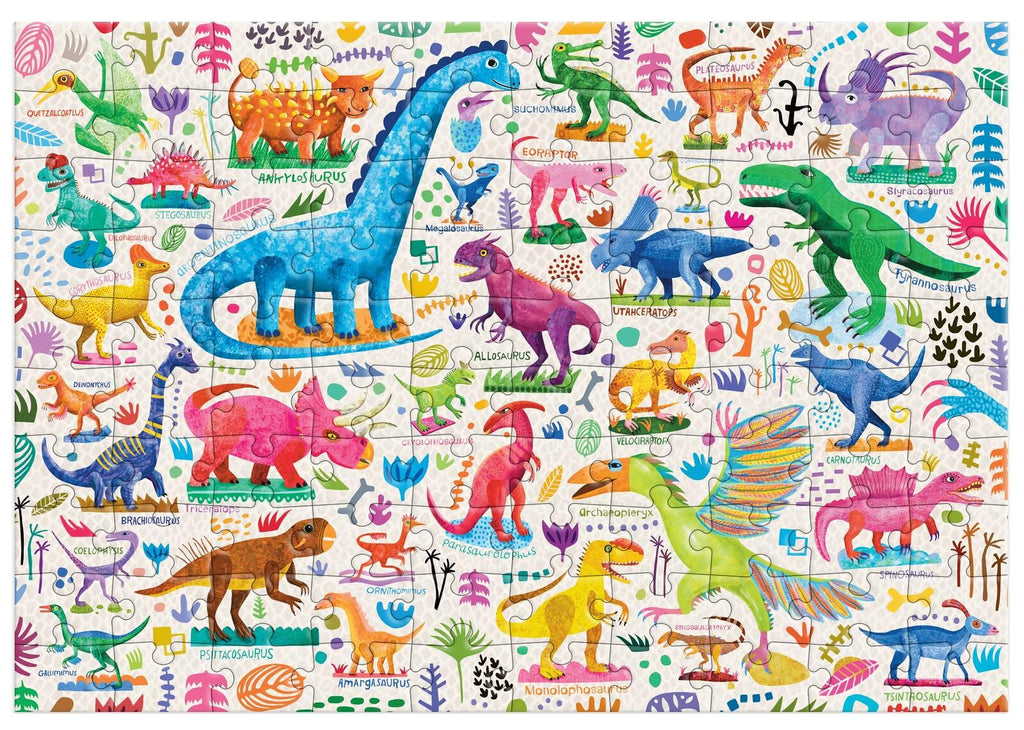Mudpuppy: Mighty Dinosaurs - 100 piece puzzle Board Game