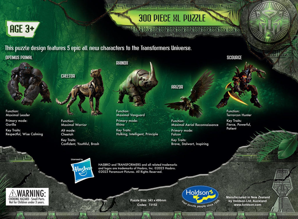 Transformers: Rise of the Beasts (300pc Jigsaw) Board Game