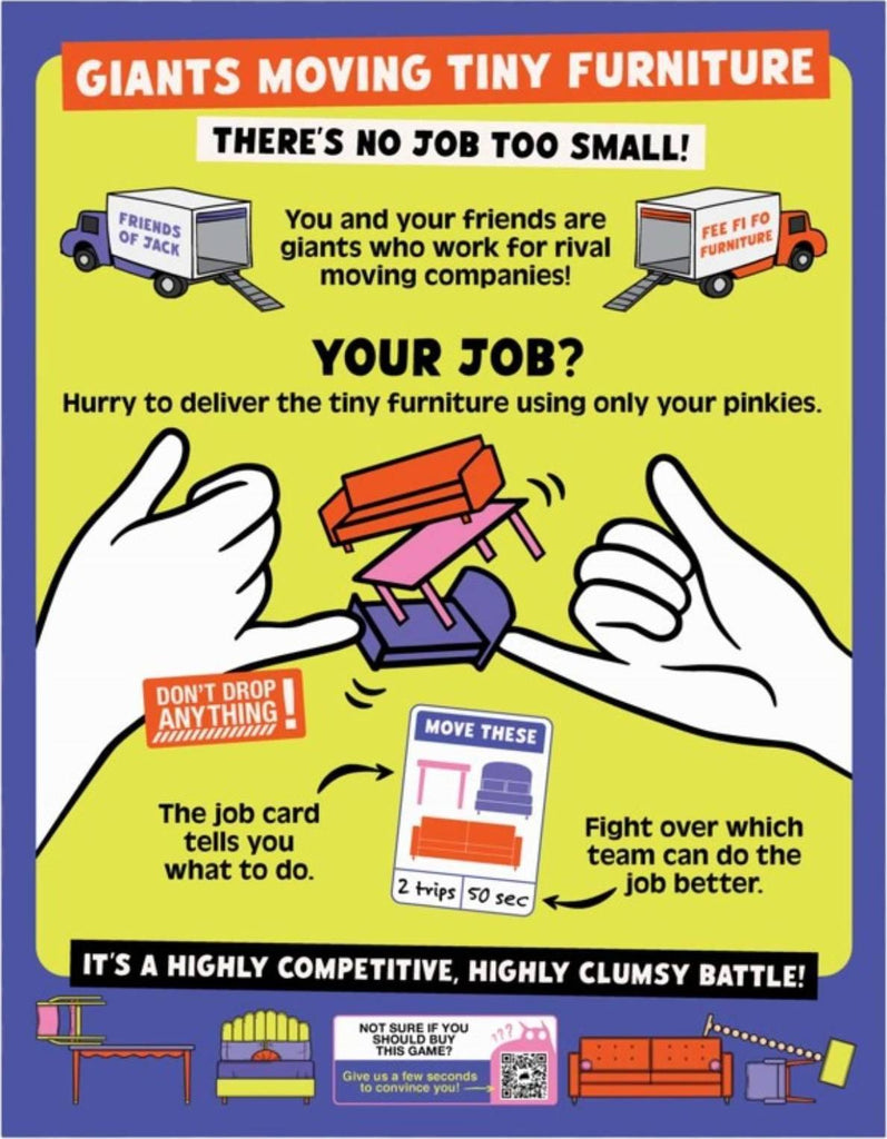 Giants Moving Tiny Furniture (By Exploding Kittens) Board Game