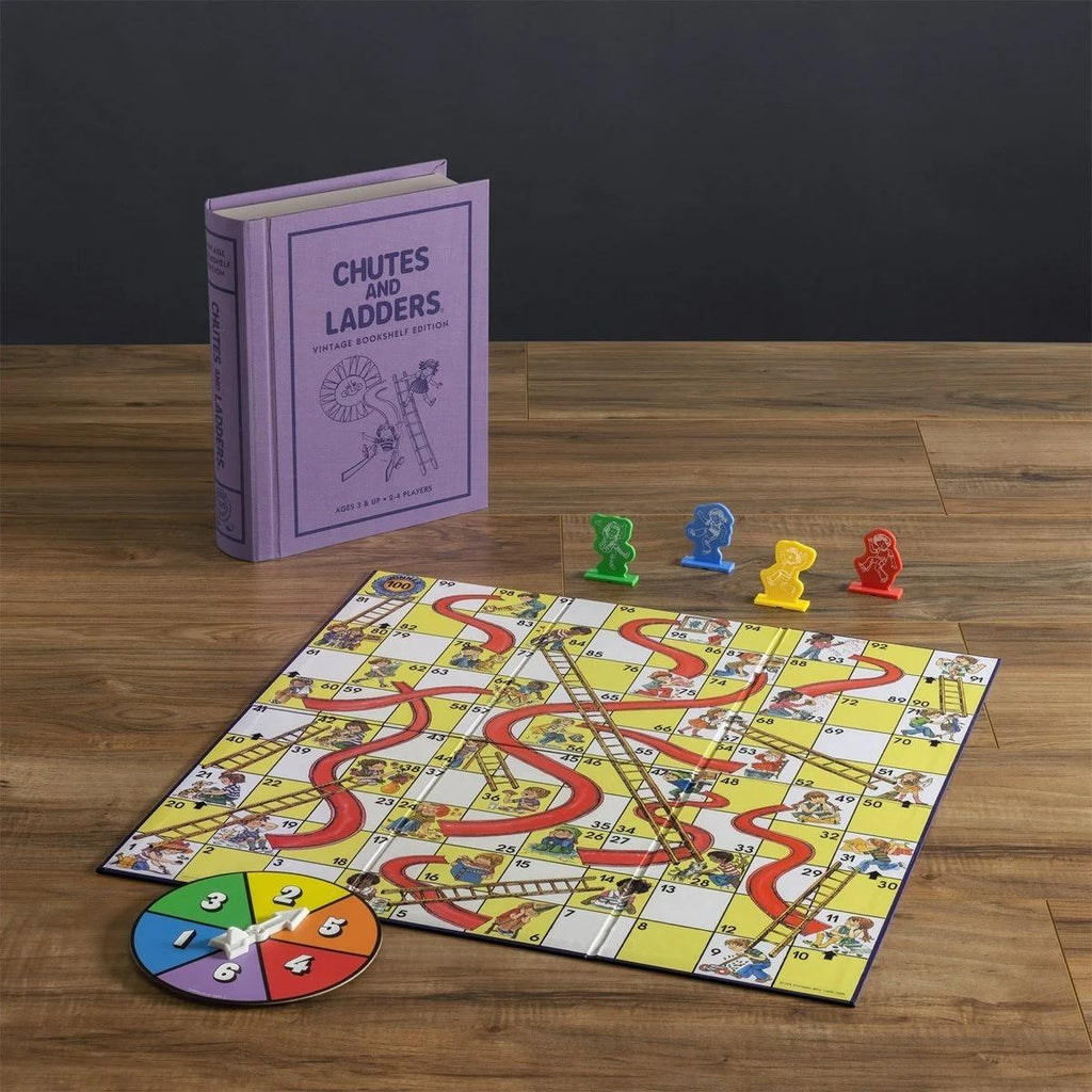 Chutes and Ladders: Classic Game - Vintage Bookshelf Edition