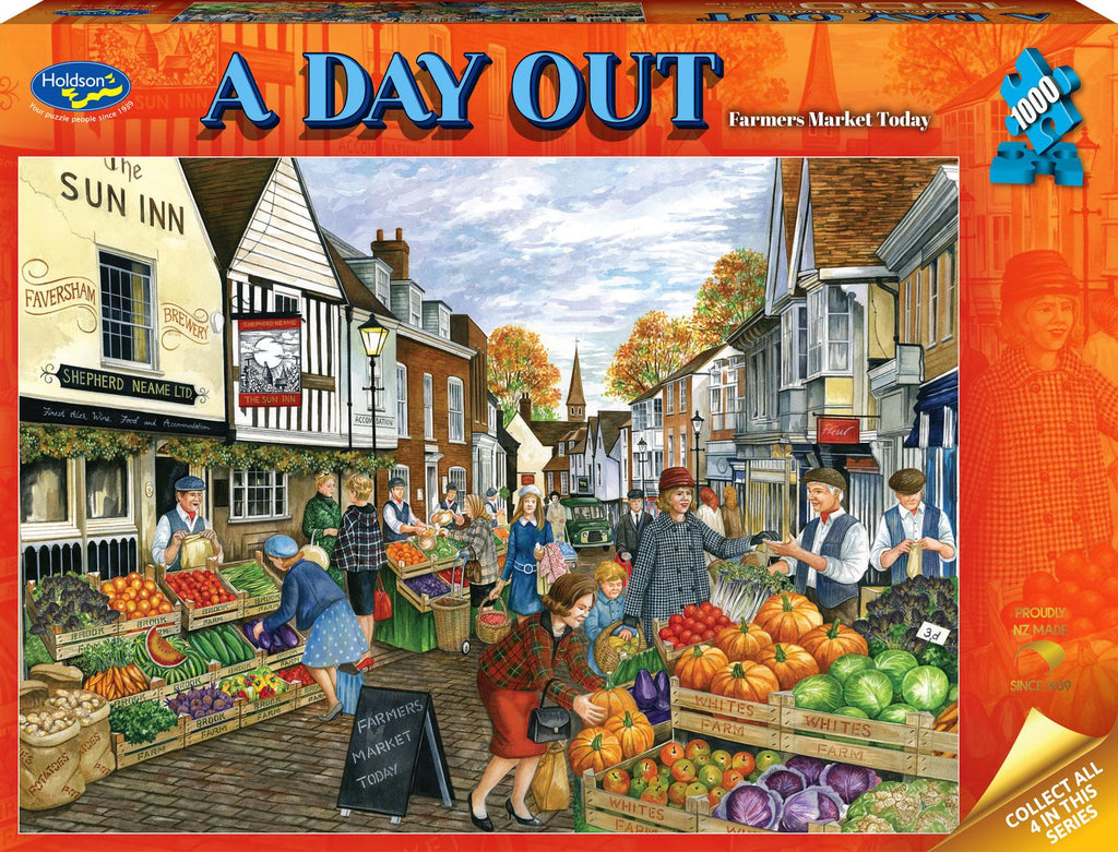 Holdson: A Day Out - Farmers Market Today Puzzle (1000pc Jigsaw) Board Game