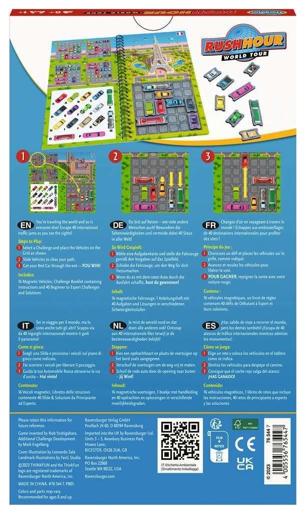 ThinkFun: Rush Hour World Tour Travel Puzzle Board Game