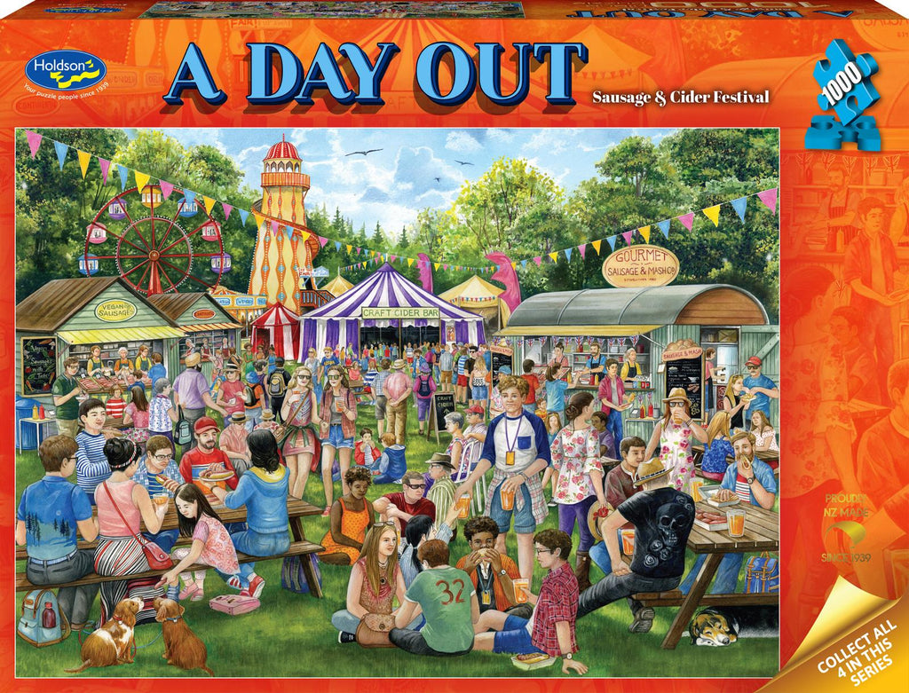 Holdson: A Day Out - Sausages & Cider Festival Puzzle (1000pc Jigsaw) Board Game