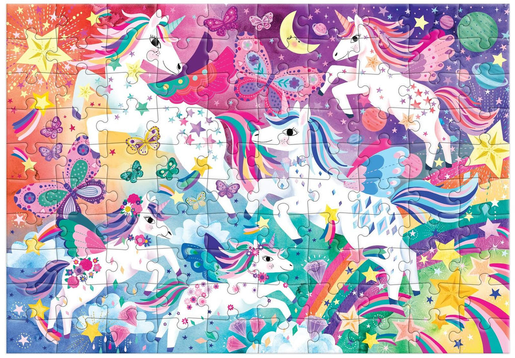 Mudpuppy: Unicorn Magic - 100 Piece Puzzle Board Game