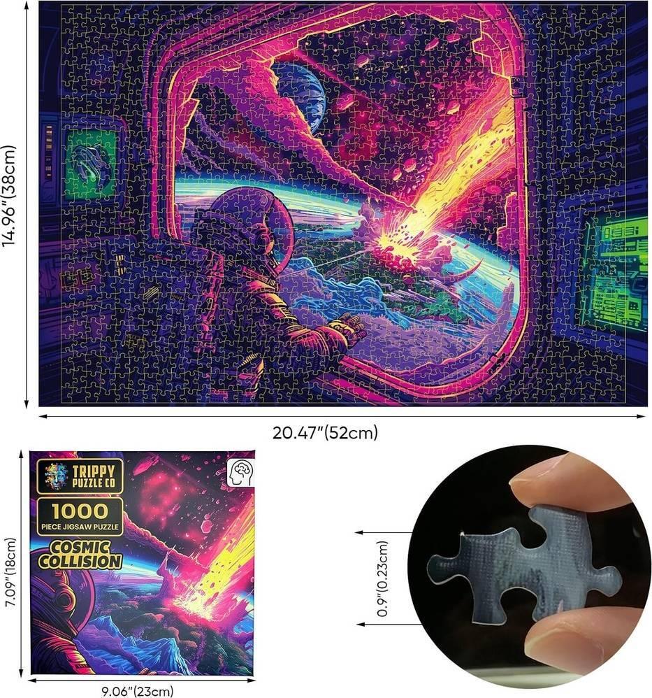 Trippy Puzzles: Cosmic Collision Puzzle (1000pc Jigsaw) Board Game