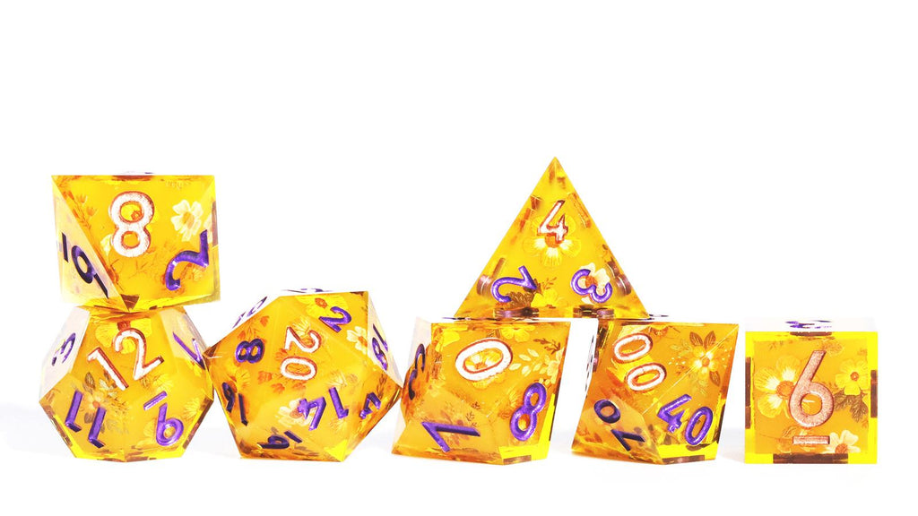 Dudley's Gallery - Hello Bees Sharp Edge Resin Dice Set