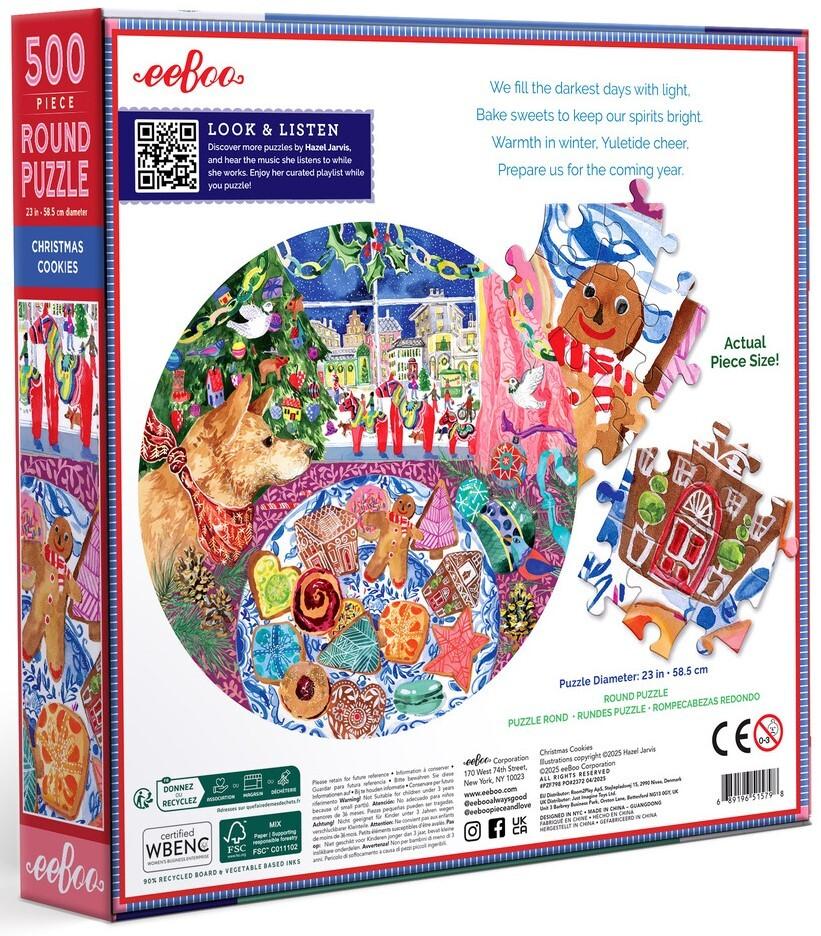eeBoo: Christmas Cookies - Puzzle (500pc Jigsaw) Board Game