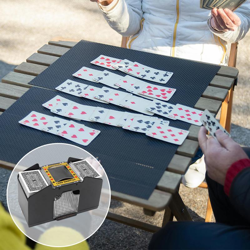 4-Deck Electric Automatic Shuffler Board Game