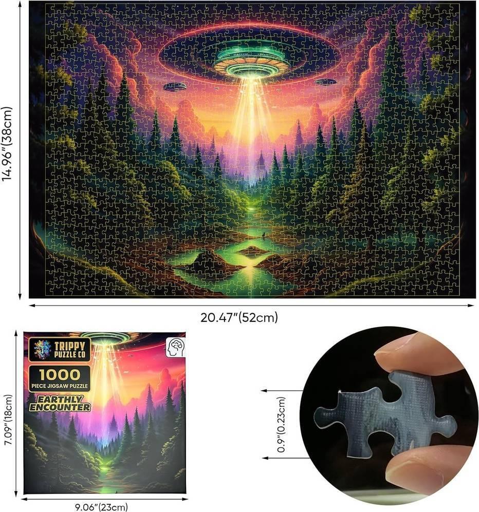 Trippy Puzzles: Earthly Encounter Puzzle (1000pc Jigsaw) Board Game
