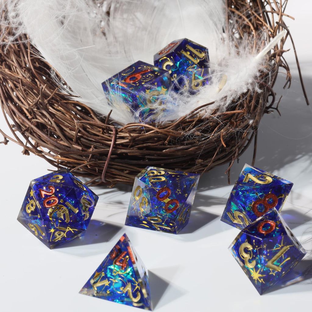 Dudley's Gallery - Celestial Study Sharp Edge Resin Dice Set