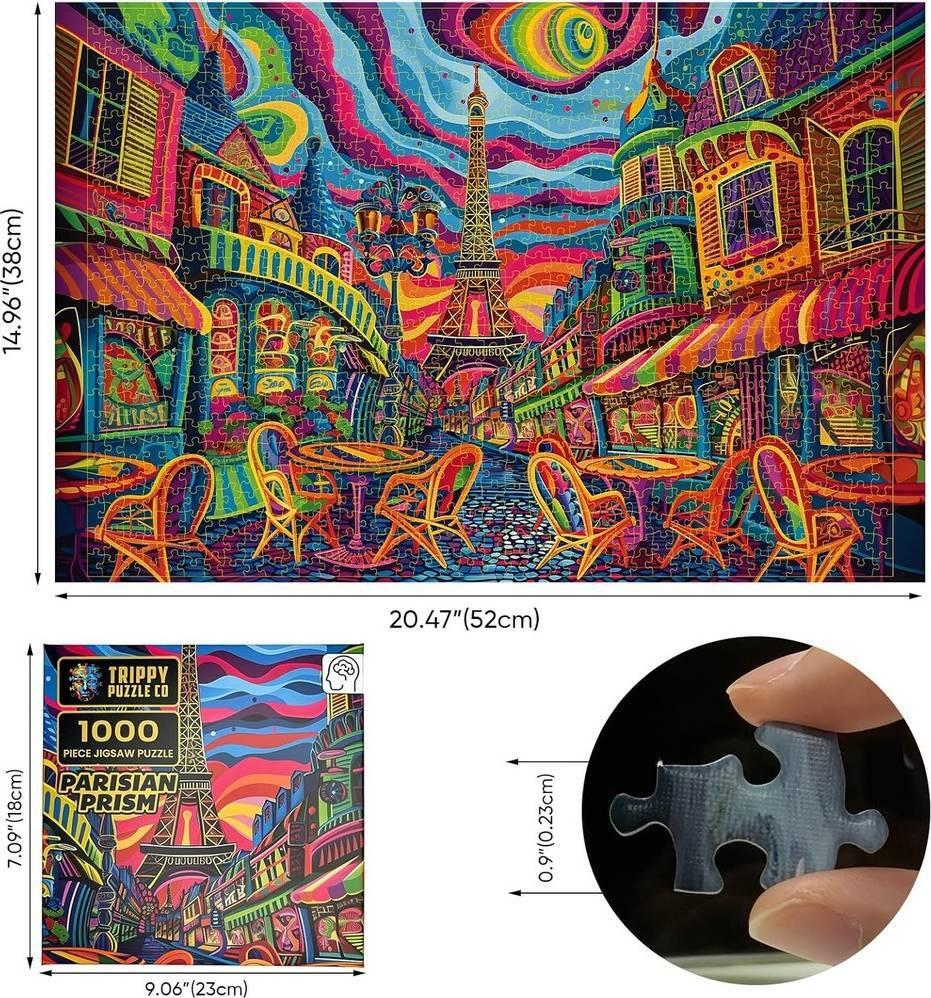 Trippy Puzzles: Parisian Prism Puzzle (1000pc Jigsaw) Board Game