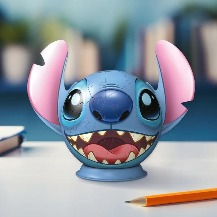 Ravensburger: Disney Stitch with Ears - 3D Puzzlball (72pc Jigsaw) Board Game