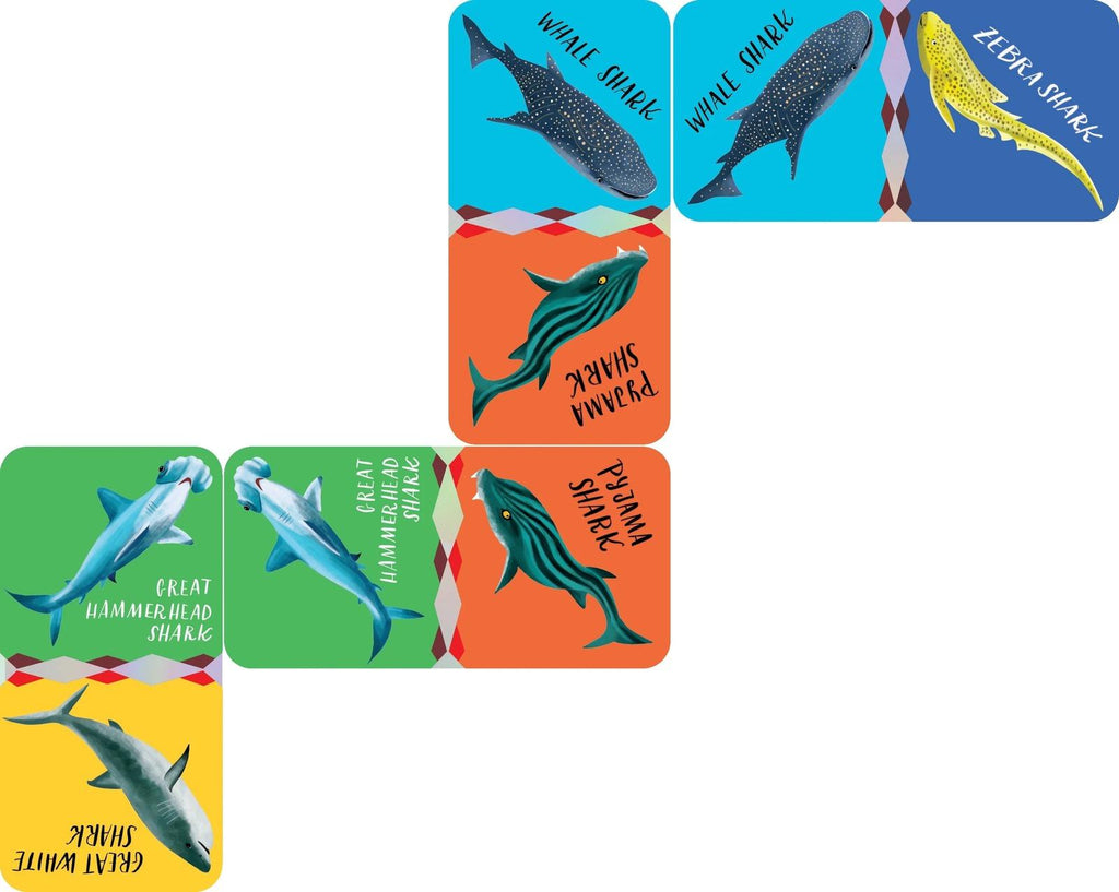 eeBoo: Giant Shiny Shark Dominoes Board Game