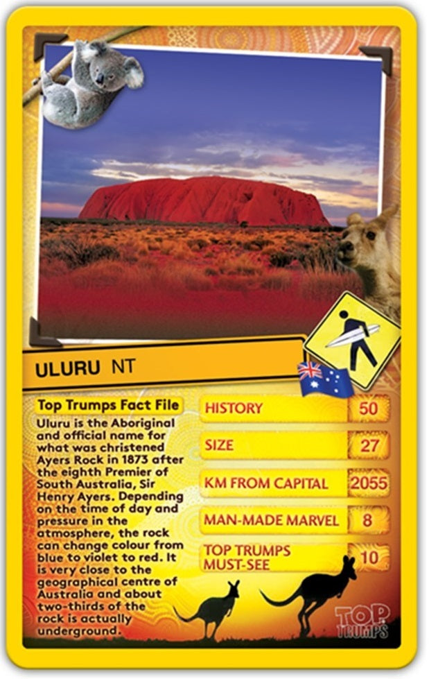 Top Trumps: Australia - Top 30 Things to See Board Game