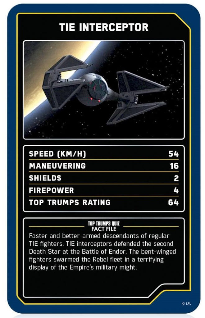 Top Trumps: Star Wars Starships Board Game