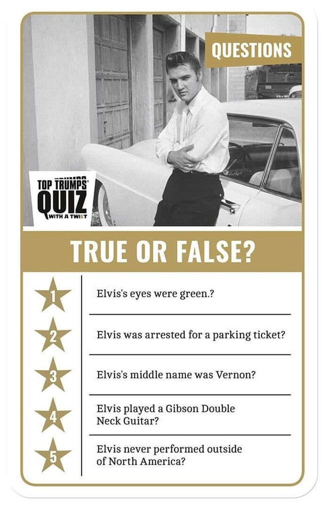 Top Trumps: Elvis Quiz Board Game