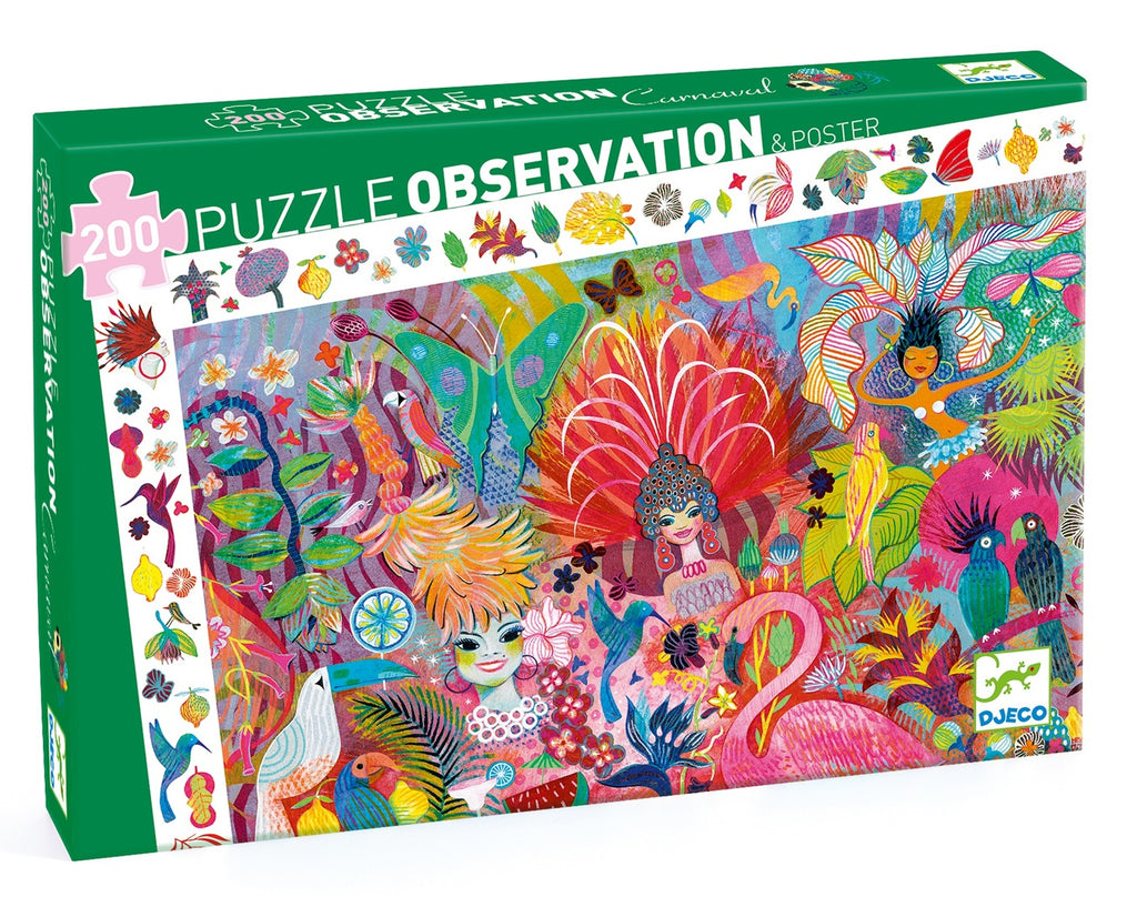 Djeco: Rio Carnaval Puzzle + Booklet - 200pc Board Game