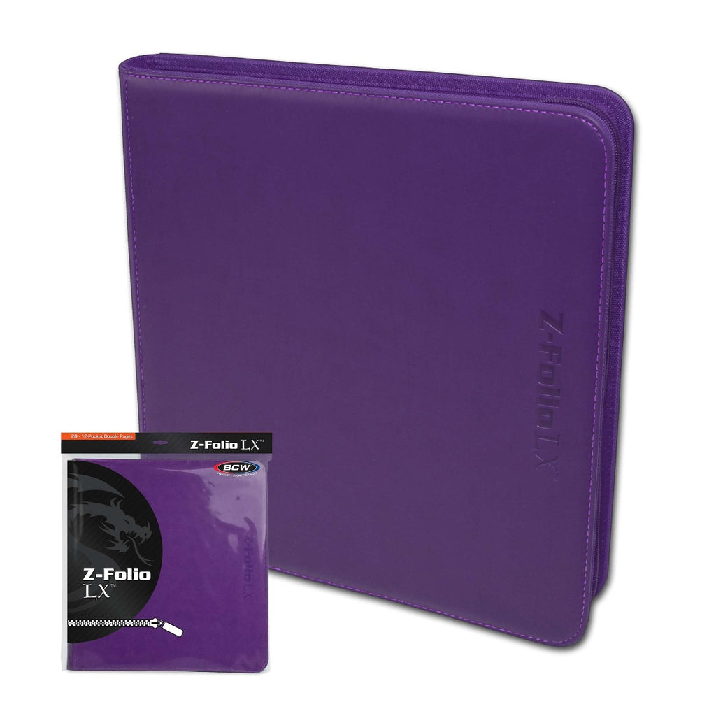 BCW: Zipper Folio 12-Pocket LX - Purple