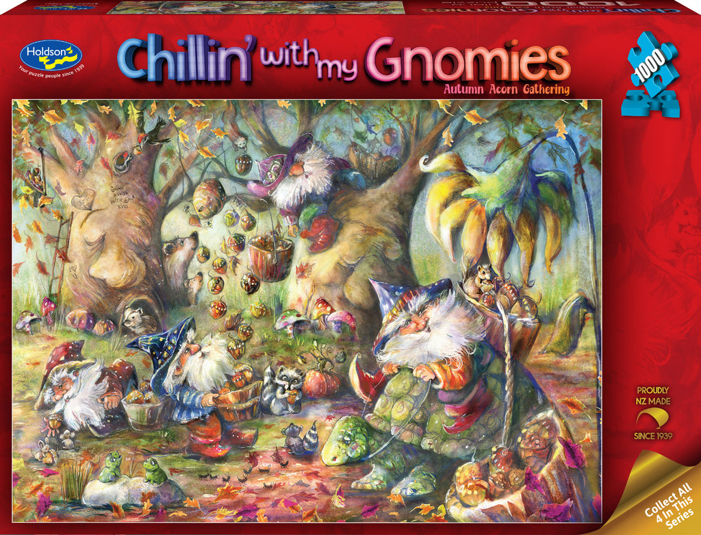 Chillin' with My Gnomies: Autumn Acorn Gathering (1000pc Jigsaw) Board Game