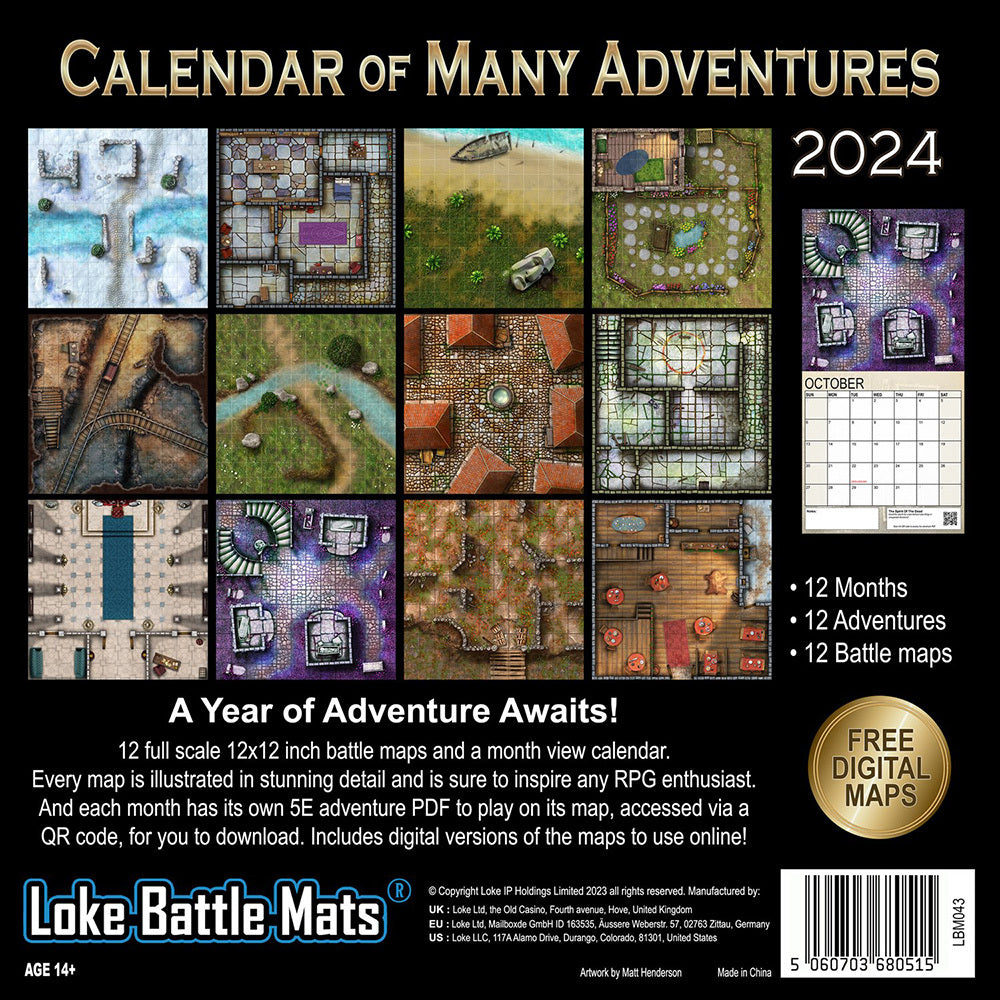 Calendar of Many Adventures (2024)