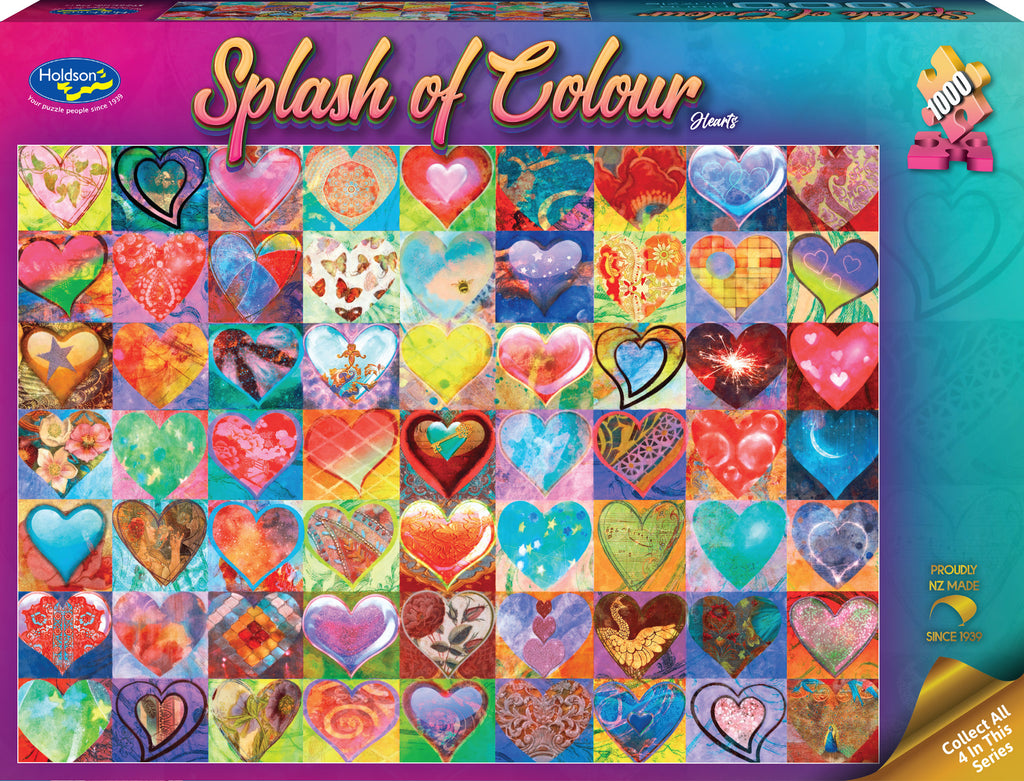 Splash of Colour: Hearts (1000pc Jigsaw) Board Game