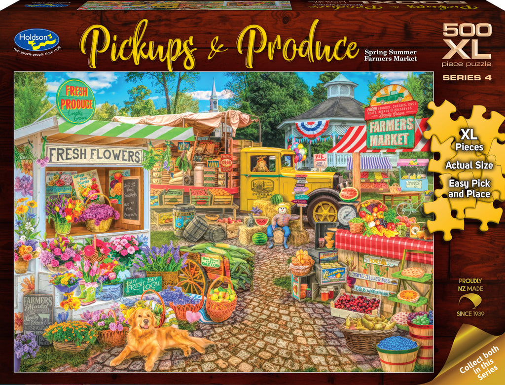 Pickups & Produce: Spring Summer Farmers Market (500pc Jigsaw) Board Game