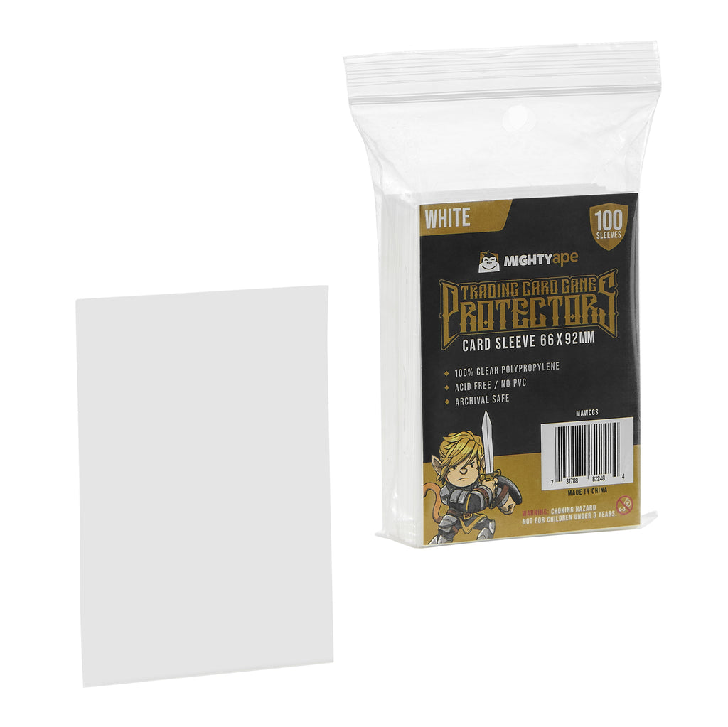 Mighty Ape: TCG Protectors (100 Sleeves) - White