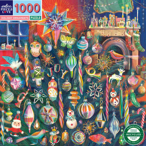 eeBoo: Holiday Ornaments (1000pc Jigsaw) Board Game