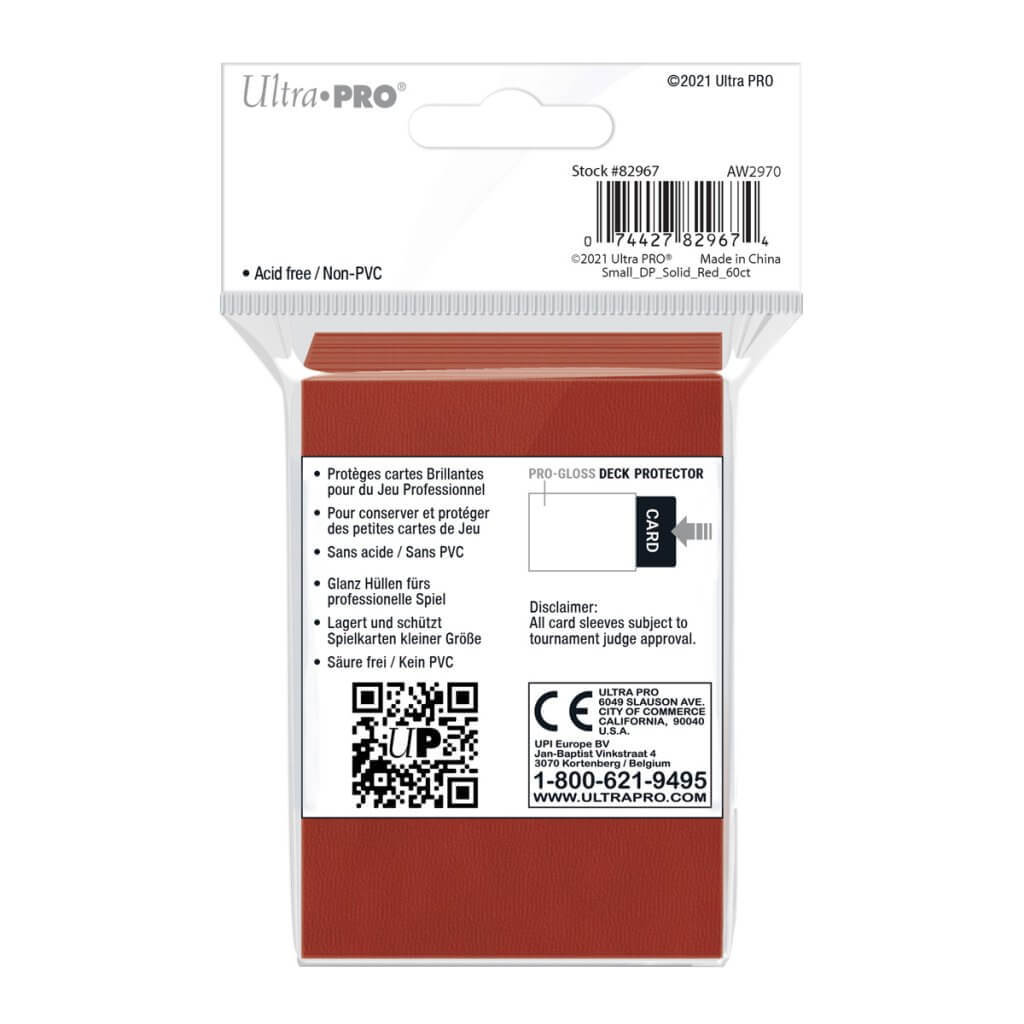 Ultra Pro: Deck Protectors - Small (60pcs) Imperial Red