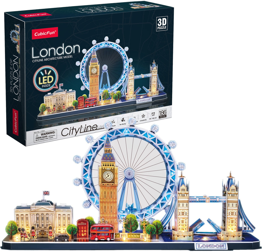 Cubic Fun: 3D LED Cityline London Board Game