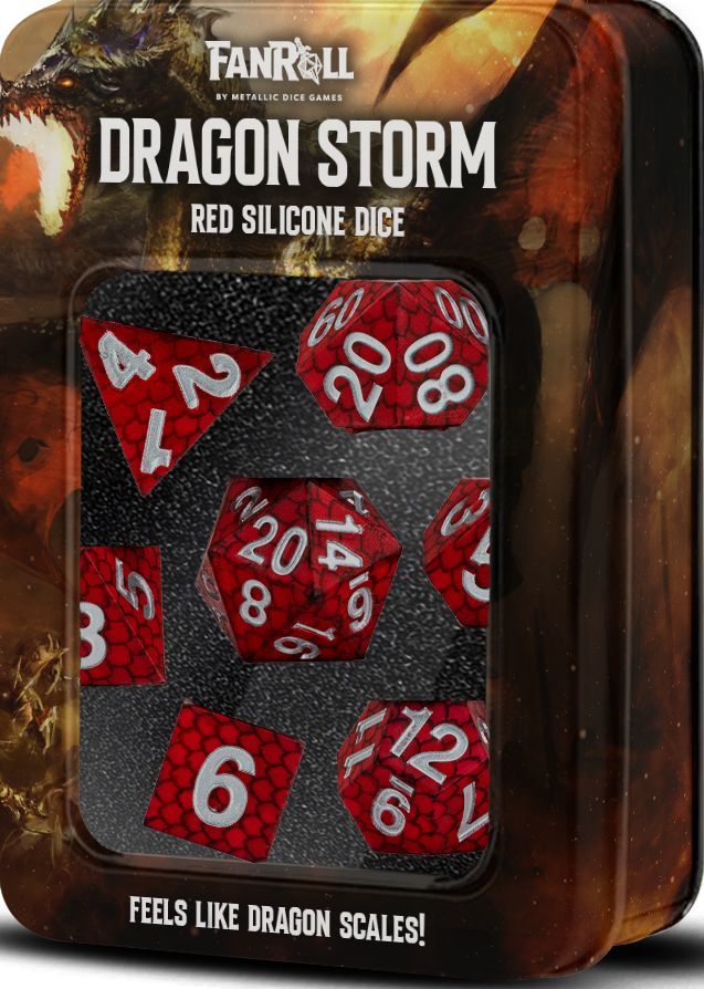 Dragon Storm: Silicone Dice Set - Red Dragon Scales