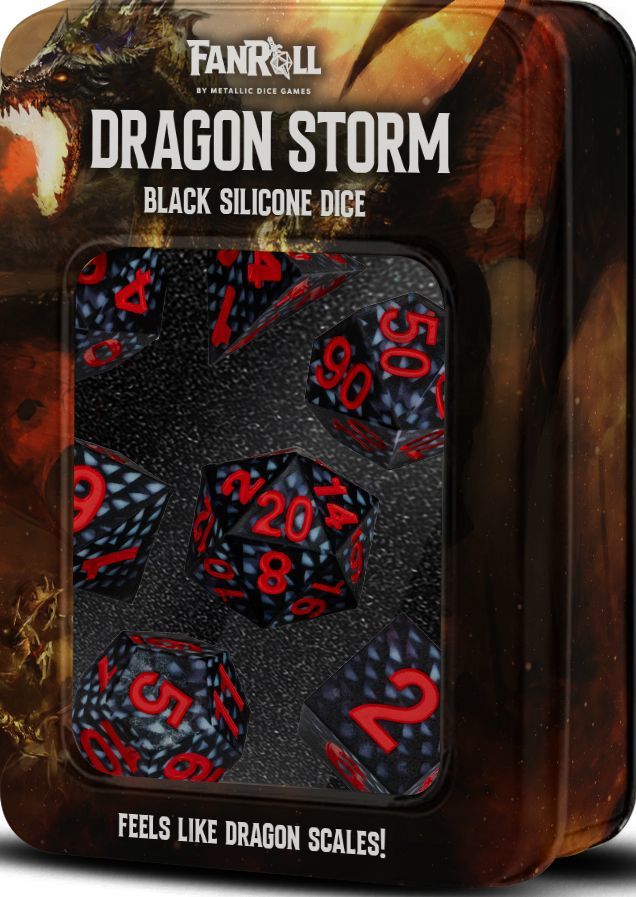 Dragon Storm: Silicone Dice Set - Black Dragon Scale