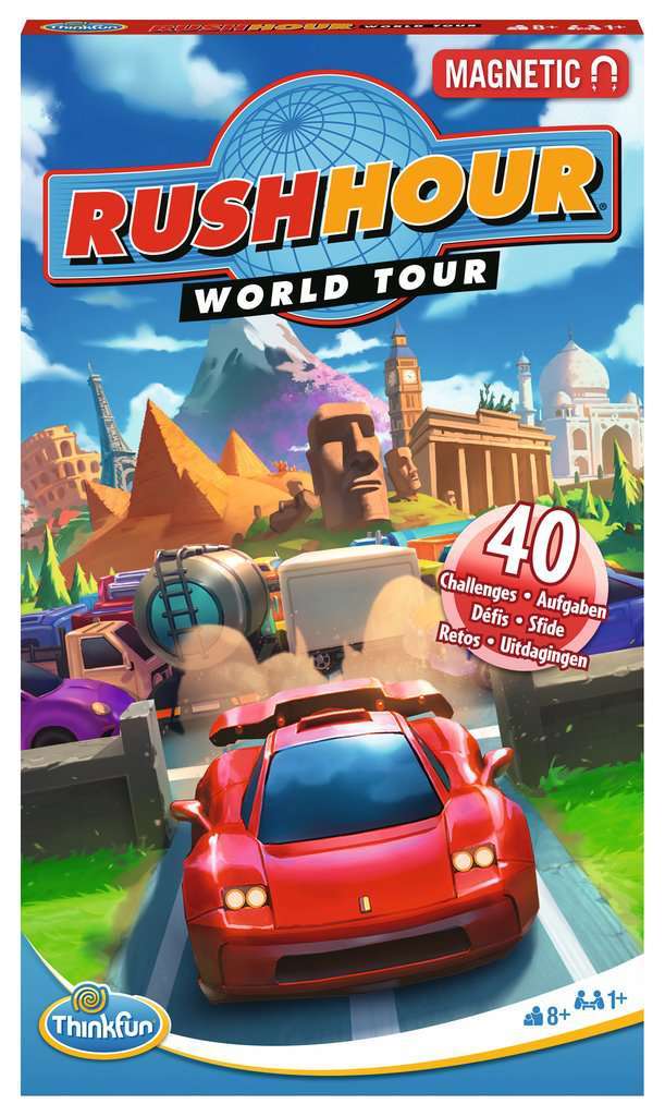 ThinkFun: Rush Hour World Tour Travel Puzzle Board Game