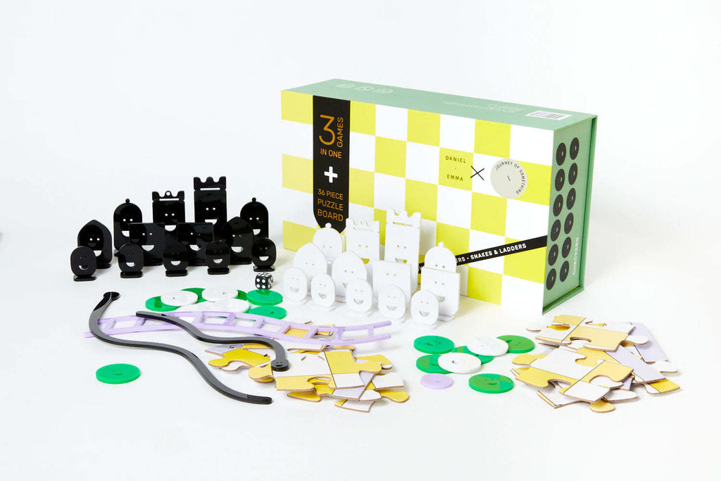 Journey Of Something: 3 in 1 Game Set - Chess, Checkers, Snakes & Ladders