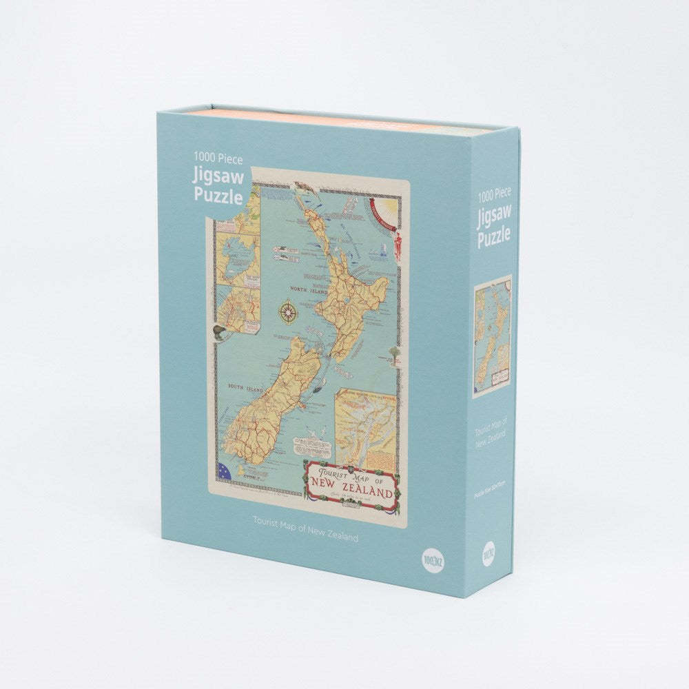 100%NZ: Tourist Map of NZ Puzzle (1000pc Jigsaw) Board Game