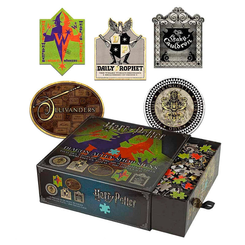 Noble Collection: Harry Potter - Diagon Alley Shop Sign Puzzles (5x 200pc Jigsaws) Board Game