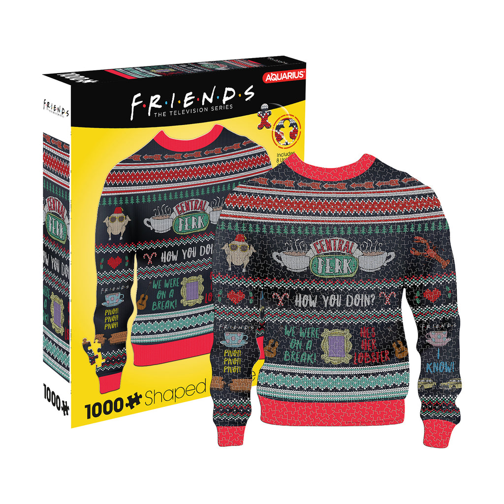 Aquarius: Friends Ugly Sweater Shaped Puzzle (1000pc Jigsaw) Board Game