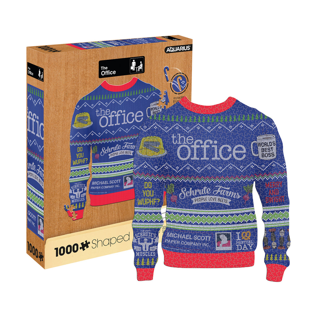 Aquarius: The Office - Ugly Sweater Shaped Puzzle (1000pc Jigsaw) Board Game