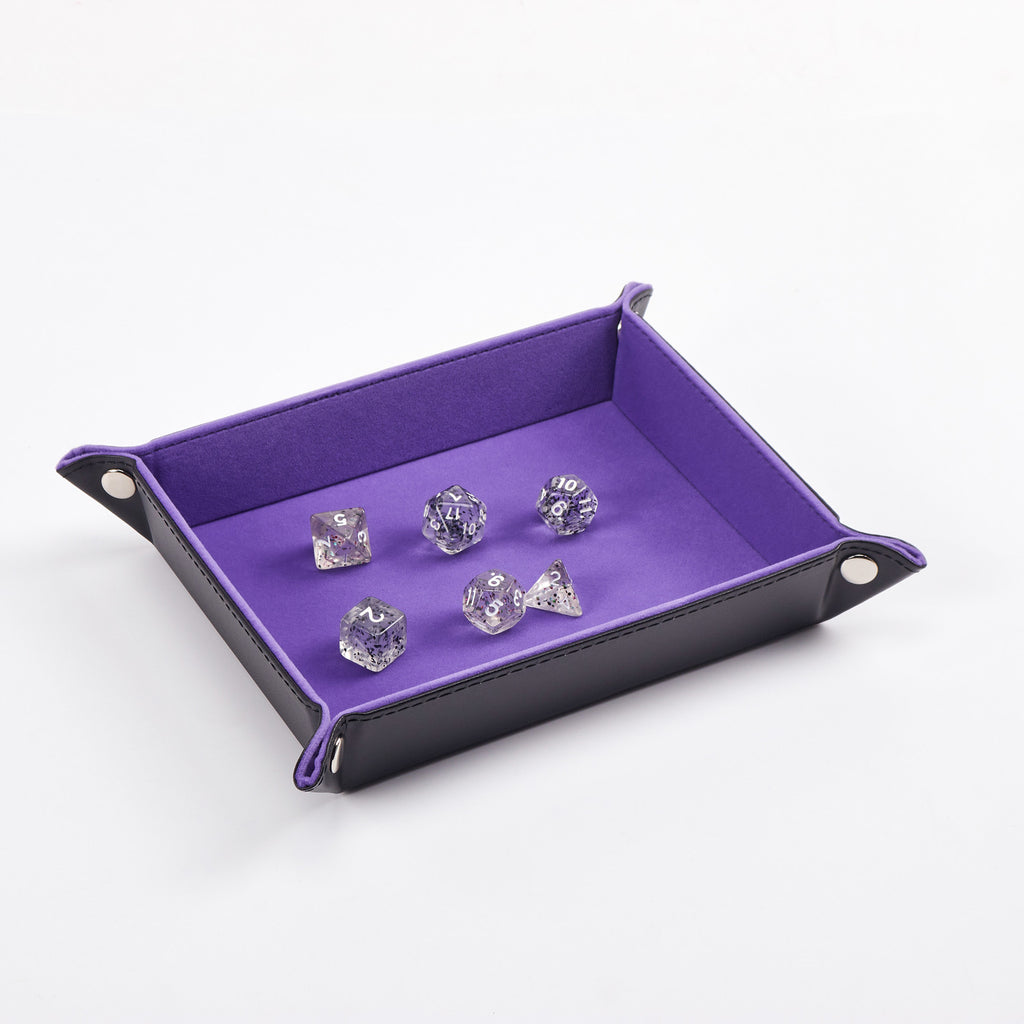 Rectangle Velvet Dice Tray (Purple)