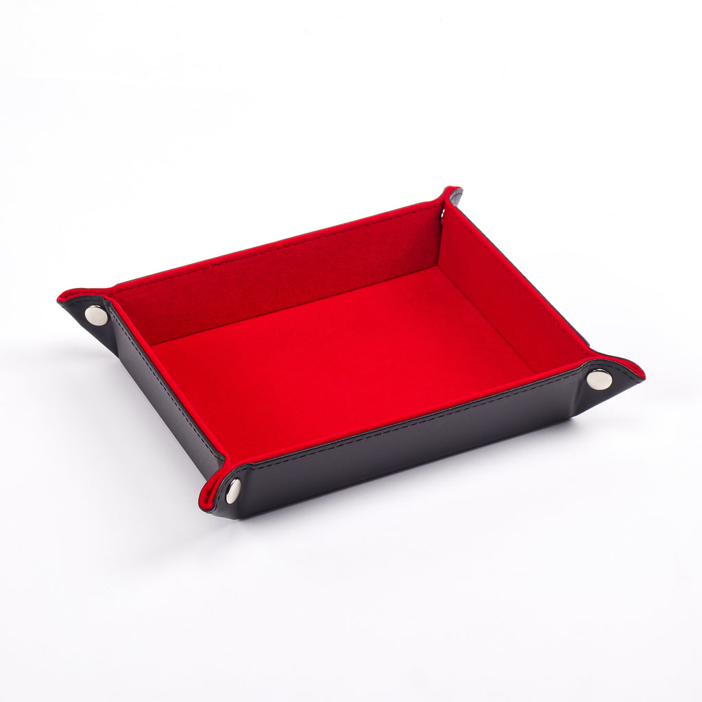 Rectangle Velvet Dice Tray (Red)