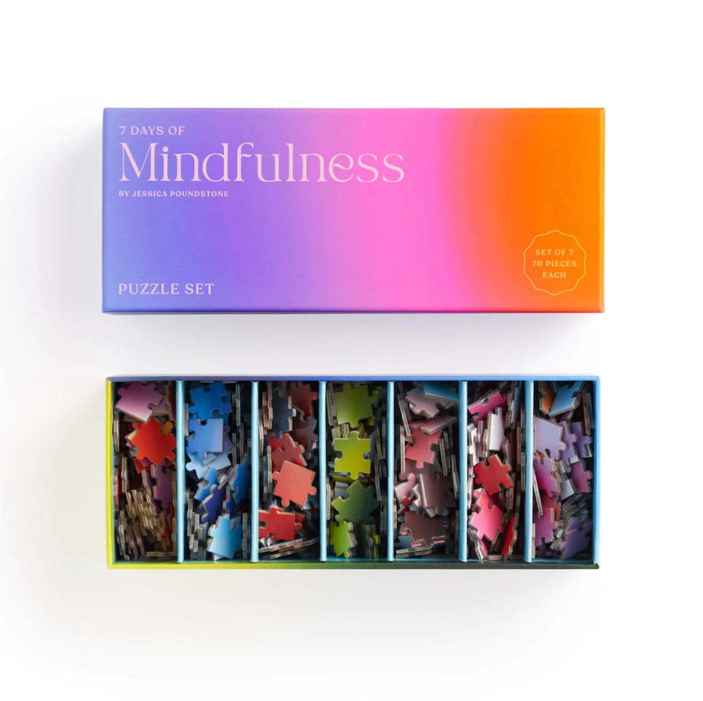 Galison: Seven Days of Mindfulness Puzzle Set (7x60pc Jigsaws) Board Game