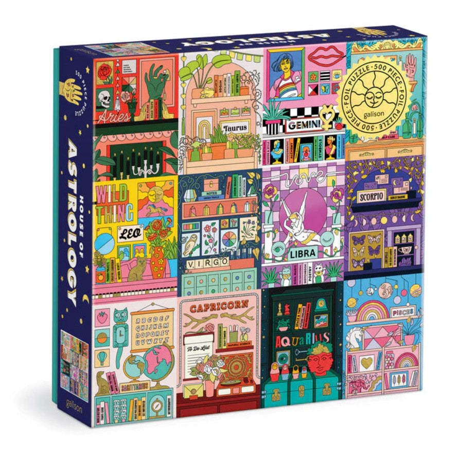 Galison: House of Astrology - Foil Puzzle (500pc Jigsaw) Board Game