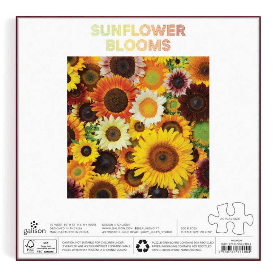 Galison: Sunflower Blooms Puzzle (500pc Jigsaw) Board Game