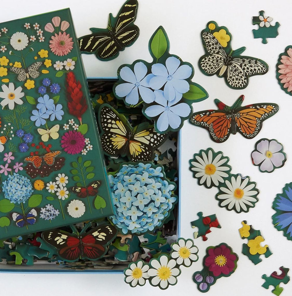 Galison: Butterfly Botanica Puzzle - Shaped Pieces (500pc Jigsaw) Board Game