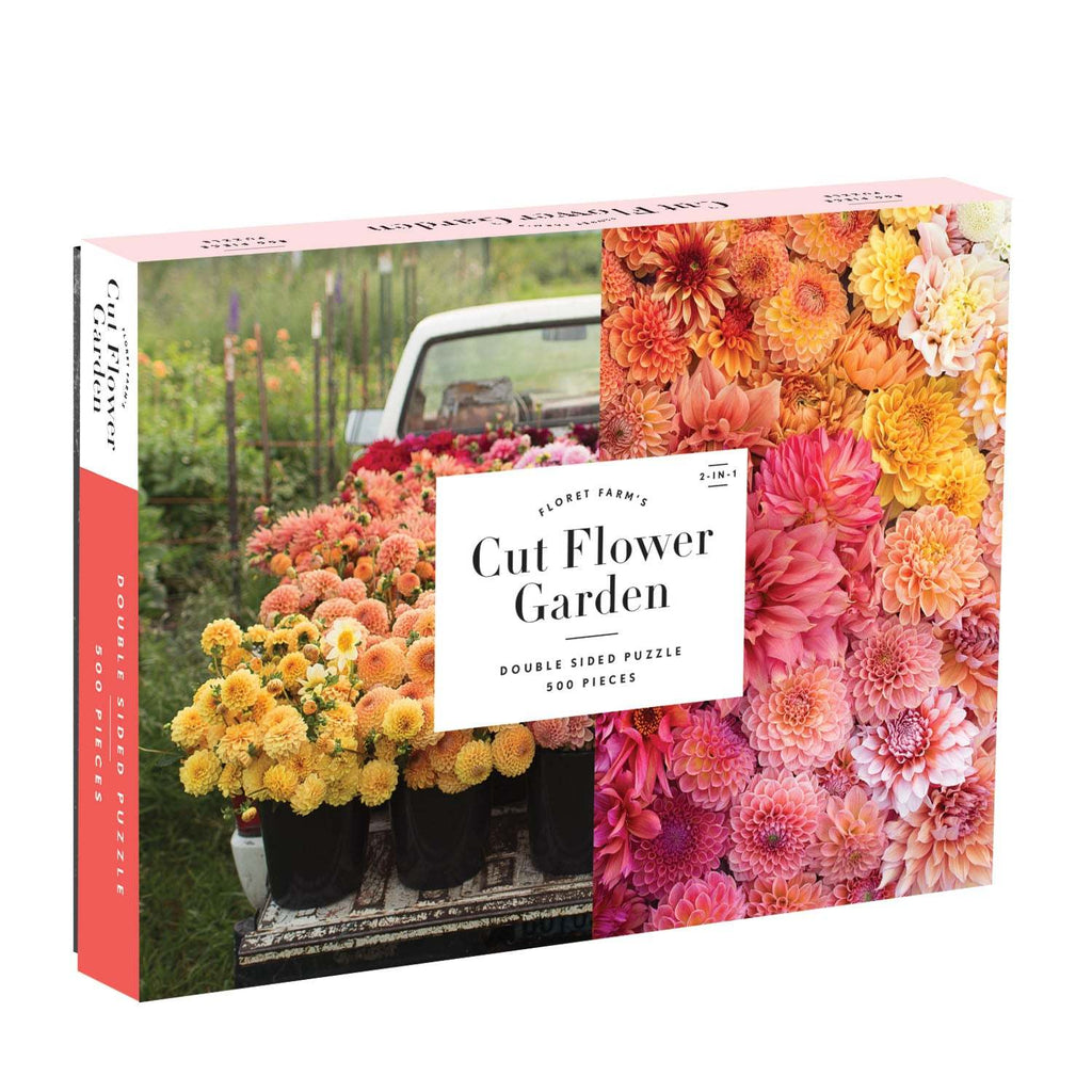 Galison: Floret Farm's Cut Flower Garden - Double Sided Puzzle (500pc Jigsaw) Board Game