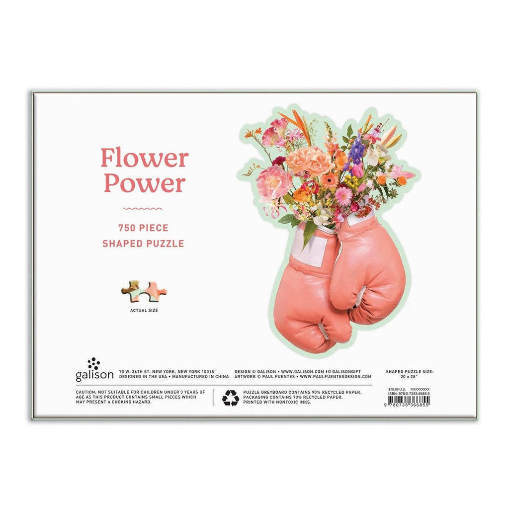 Galison: Flower Power - Shaped Puzzle (750pc Jigsaw) Board Game