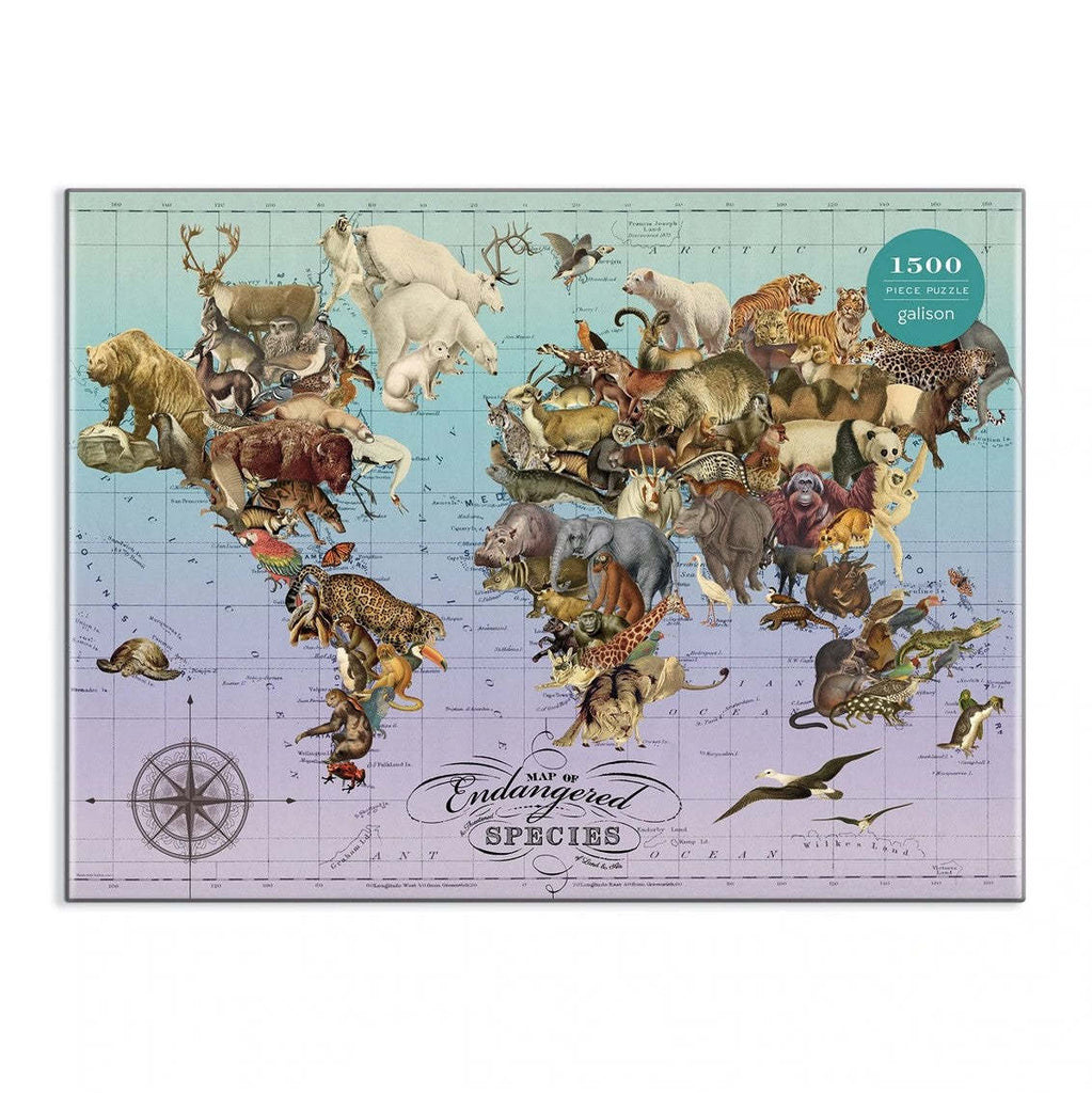 Galison: Wendy Gold Endangered Species Puzzle (1500pc Jigsaw) Board Game